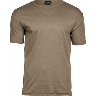 Tee Jays pevné pánské slim-fit triko Interlock hnědá velbloudí