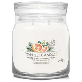 Yankee Candle White Spruce & Grapefruit подписана свещ средна 368 гр