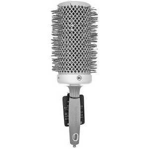Olivia Garden Expert Blowout Speed Round Brush Wavy Bristles White & Grey 65 mm четка за коса