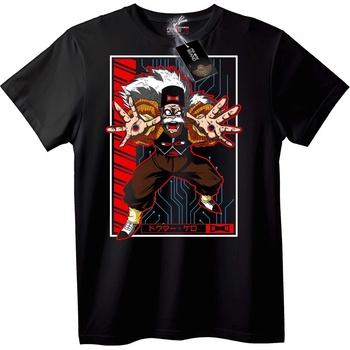 NOONEBRAND Тениска Д-р Геро Аниме - 2XL, Black