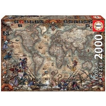 Educa Pirates Map 2000 dielov + fix lepidlo