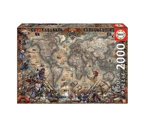 Educa Pirates Map 2000 dielov + fix lepidlo