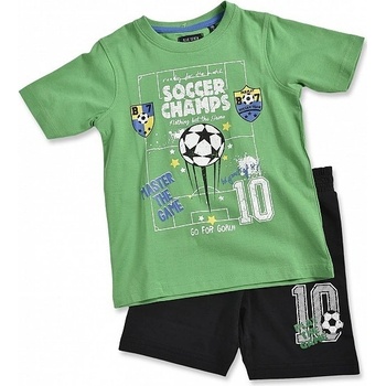 Blue Seven dětská souprava zelené tričko a kraťasy Football