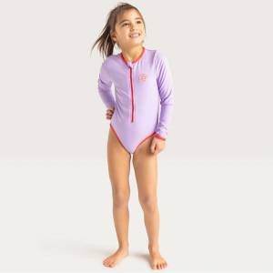 Swim Essentials Детски цял бански с UPF50+ защита и дълги ръкави - "Purple (SWE-2023SE1179)