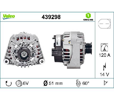 Alternátor VALEO 439298