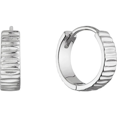 Pavona Stříbrné náušnice kruhy plastický vzor 61089