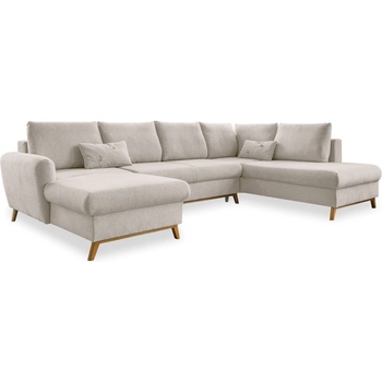 Miuform Бежов U-образен разтегателен диван, десен ъгъл Scandic Lagom - Miuform (Lagom LCL-2QBK-HAEECR MAS400)