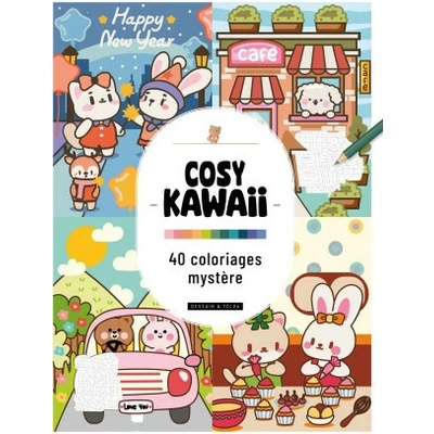 Cosy Kawaii - 40 Coloriages Mystère
