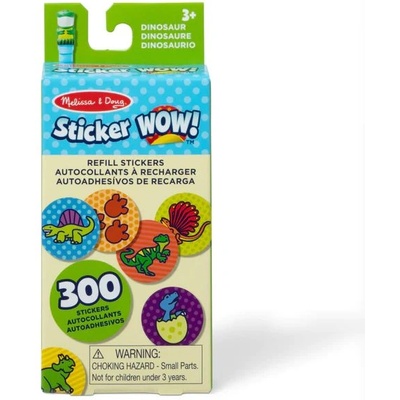 Sticker WOW! ® - Залепване на стикери с възможност за презареждане - Динозавър - Melissa & Doug