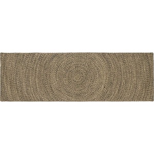 vidaXL Килим за площ Естествено и черно 80 x 300 cm юта (42010621)