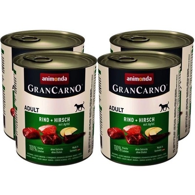 Animonda Gran Carno Original Adult hovězí a jelení maso s jablky 4 x 800 g