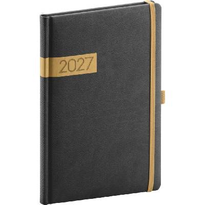 Notique Twill A5 týdenní 2027 černo-zlatý