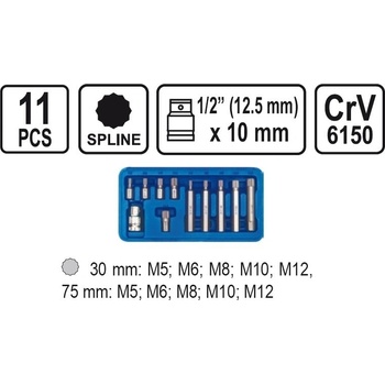 Sada bitov Spline 11 ks