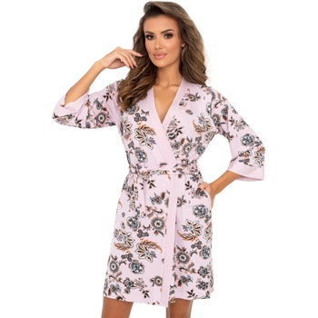 Donna Секси халат Szlafrok-Aisha-Lilac-LilacV-60181-Lilac - Черен, размер 40