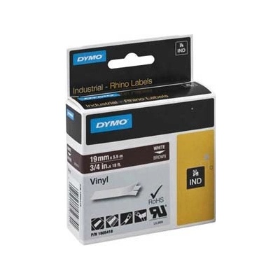 Dymo Rhino 1805418, 19mm x 5,5m, biela tlač/hnedý podklad, originálna páska
