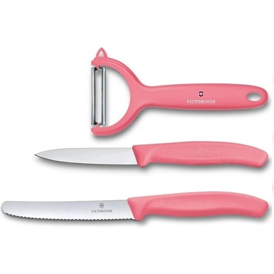 Victorinox Комплект ножове и белачка Victorinox Swiss Classic Trend Colors, 3 части, неръждаема стомана, розов (6.7116.33L12)