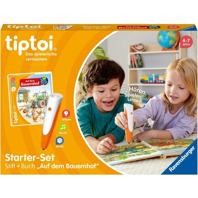 Ravensburger tiptoi Starter-Set 00114: Stift und Bauernhof-Buch - Lernsystem für Kinder ab 4 Jahren