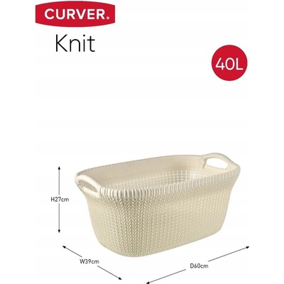 Curver KNIT 3677 40L, bílý, 60x27x39 cm – Zboží Dáma