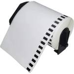 Makki Съвместими етикети, Makki за Brother DK-22246, White Continuous Length Paper Tape 103mm x 30.48m, Black on White - MK-DK-22246 (MK-DK-22246)