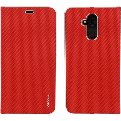 Pouzdro Vennus Book Carbon Samsung Galaxy A7 2018 A750 Červené