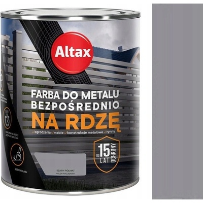 Barva na kov Altax 0,75 l šedá polomatná