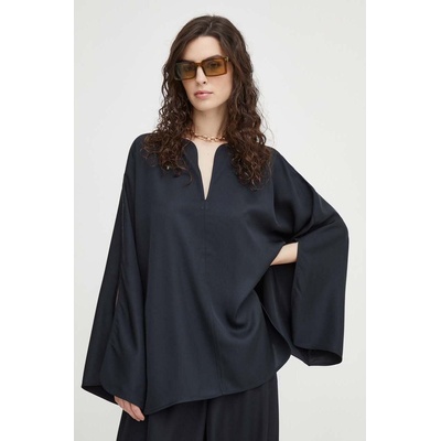By Malene Birger Блуза By Malene Birger в черно с изчистен дизайн (Q71875020Z)