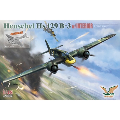 Takom Henschel Hs 129 B-3 with Interior + Clear Parts 1:48