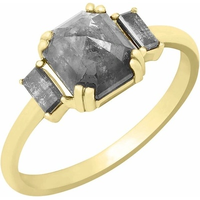 Eppi Zlatý prsten s asscher a baguette salt and pepper diamanty Veli R43620