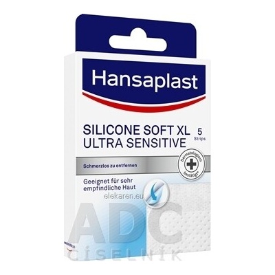 BEIERSDORF AG Hansaplast SILICONE SOFT XL ULTRA SENSITIVE 5 ks
