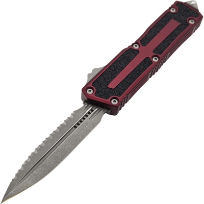 ! Microtech SCARAB II GEN III D/E APOCALYPTIC FULL SERRATE MERLOT 1280-12APMR