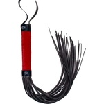 X Fun Кожено-велурен камшик "bicci red black" 40 см