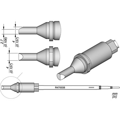 JBC R470038 – zkosený hrot Ø 4 mm