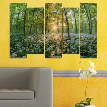 Vivid Home Декоративни панели Vivid Home от 5 части, Цветя, PVC, 110x65 см, 3-та Форма №0508