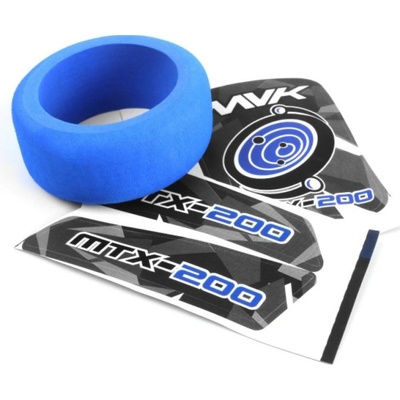 Maverick 1:18 Atom 4WD Electric Truck: Mechový kroužek volantu vysílače a modré samolepky