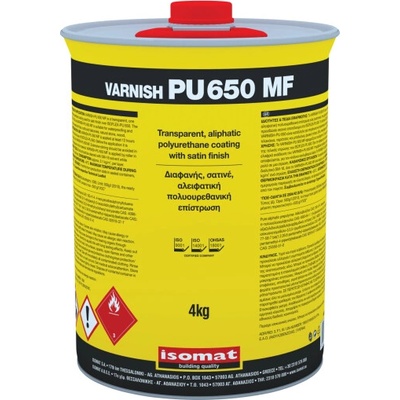 ISOMAT VARNISH-PU 650MF - Polyuretánový, zmatňujúci lak pre ISOFLEX-PU 650 Farba: Transparentná, Hmotnosť: 4 kg