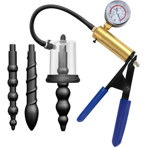 SuperLove Anal Pleasure Premium Rosebud Pump with Metal Pistol