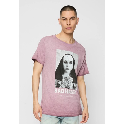 Mister Tee Тениска Bad Habit Tee burgundy XXLUB-MT2512-00606 - Тъмносив, размер XL