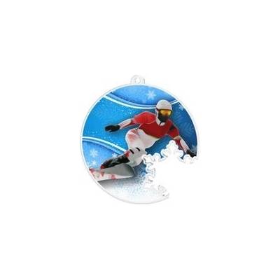 Poháry Bauer Akrylátová medaile MDAS050M12 Snowboard