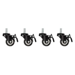 Lanberg Аксесоар, Lanberg castors x4 with thread and brake for wall mounting 1 (AK-1601-B)