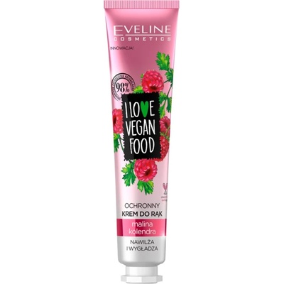 Eveline Cosmetics I Love Vegan Food хидратиращ крем за ръце с аромат на малини 50ml