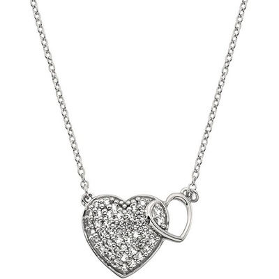 Hot Diamonds Strieborný náhrdelník s pravým diamantom Flora DP730