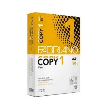 Fabriano Копирна хартия Fabriano Copy 1, A4, 80 g/m2, 297 x 210 mm, Гладка, 500 листа, 1505100139