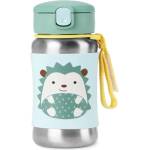 Skip Hop Spark Style Straw Bottle неръждаема бутилка за вода със сламка Hedgehog 12 m+