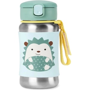 Skip Hop Spark Style Straw Bottle неръждаема бутилка за вода със сламка Hedgehog 12 m+