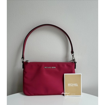 dámská kabelka & psaníčko Michael Kors Jet set travel sm conv pouch wristlet dk raspberry