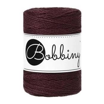 Bobbiny 3PLY Macramé Rope 1, 5 mm 100 m Burgundy юта (TD-E074)