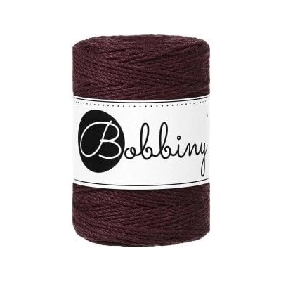 Bobbiny 3PLY Macramé Rope 1, 5 mm 100 m Burgundy юта (TD-E074)