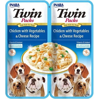 Inaba Twin Packs Dog kuře & zelenina sýr 80 g