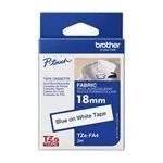 Brother Лента за етикетен принтер Brother TZeFA4, 18 mm x 3 m, синьо на бяло (TZEFA4)