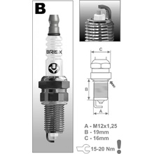 zapalovací svíčka BRISK BR12YS9 uni dle moto